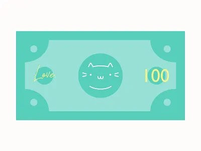 Cat Dollar cat cat lovers unite cat t shirt store creative cute art design dollar dollar bill funny good vibes green illustration inspiration kawaii lovely money positive sweet