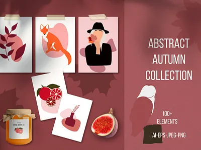 Abstract Autumn Collection abstract advertising art autumn autumn collection autumn flyer autumn leaves autumn party background collection collections design graphic design illustration poster poster art poster design shape shapes vector