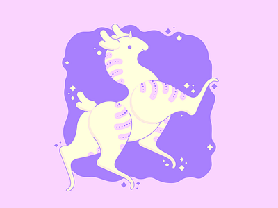 Galactic Deer 2 animal deer illustration pastel pink purple space vector yellow