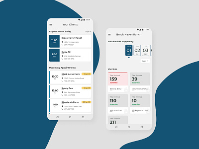 Smart Vaccination App android animal app health scheduler singapore ui ux