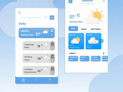 Weather App clean ui design app mobile mobileappdesign weather forecast weather icon weatherapp