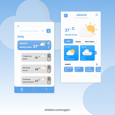 Weather App clean ui design app mobile mobileappdesign weather forecast weather icon weatherapp