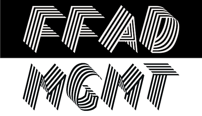 FFAD MGMT Logo Biz Card Render Film Fashion Art Design art banners branding design designs fashion film illustration lettering logo typography vector