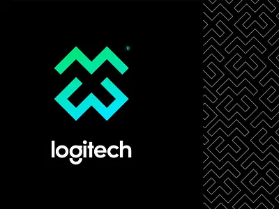 Logitech MX marques the spot black branding gradient logitech logo logo design logodesign logotype mx typography