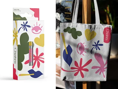 Chakra 02 cannabis colorful flat funky luxury organic shapes packaging vape