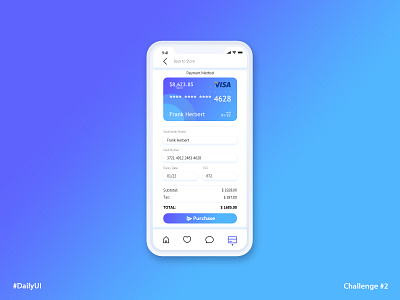 Daily UI 002 • Credit Card Checkout adobe xd app card checkout credit card daily ui 002 dailyui dailyuichallenge design finance minimal payment ui uitrends ux