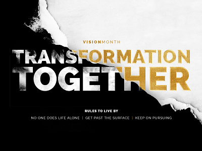 Transformation Together branding christian church design god identity typography