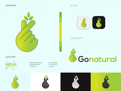 Gonatural , logo, identity, branding design 2020 trend app brand design brand identity branding design dribbble flat hand logo design icon identity design leaf logo logo logodesign logotype minimal minimalist natural logo nature logo nature logo mark