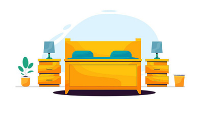 Bedrooms design illustration vector web