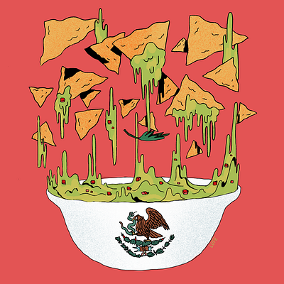 Guacamole art digital illustration editorial illustration food illustration guacamole illustration mexican food