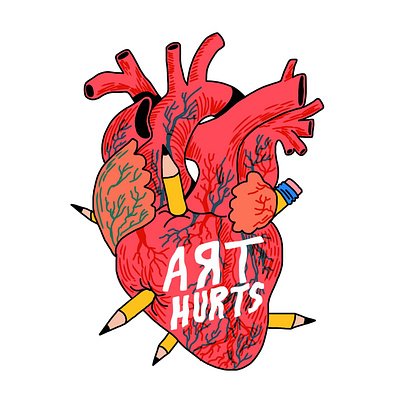 Art Hurts art digital illustration illustration art print design procreate