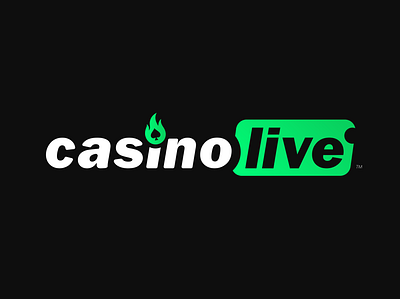 CasinoLive Logo Design branding branding and identity cards casino casino design casino online flame live live logo logo logo design poker spade