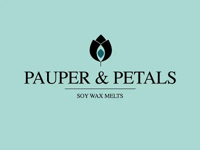 Pauper & Petals bloom brand branding concept design flower icon identity illustrator logo logotype petal petals