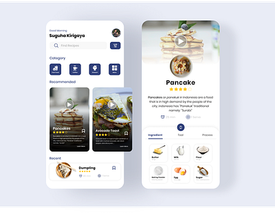 Recipe Apps app design recipe recipe app ui uidesign