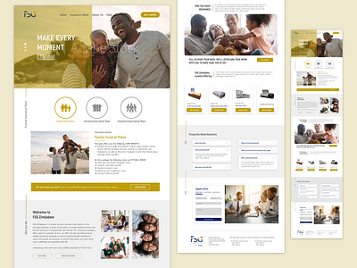 FSG Zimbawe - Landing Page branding concept design family flat funeral homepage insurance landing page minimalist typogaphy ui ux vector web website