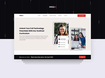 Curriculum Page brand brand design branding curriculum design figma hero page internship landing page trending uiuxdesign ux uxdesign