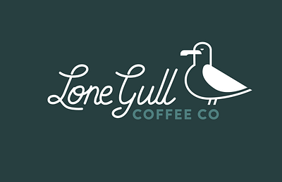 Lone Gull Coffee Co branding coffee illustration logo packaging sketch vector