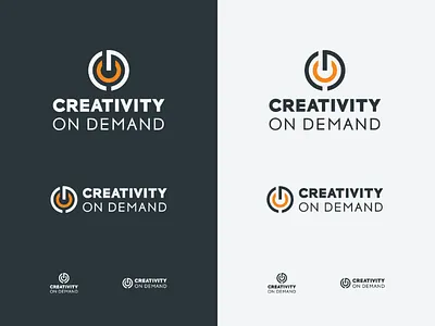 Logo concept for COD branding button combination mark layouts logo mark monogram negative power power button symbol