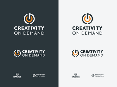 Logo concept for COD branding button combination mark layouts logo mark monogram negative power power button symbol