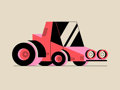 Vectober 13 - Dune car dune dune buggy flat geometric illustration inktober texture vectober vehicle