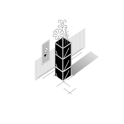 Block Style 3d art drawing illustration lineart linework pictures plants scenic vase vector