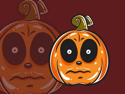 Pumpkin Monster Character 04 art artwork background cartoon character cute design fortune funny halloween illustration illustrator kawaii magic monster mystic occult pumpkin sticker vector