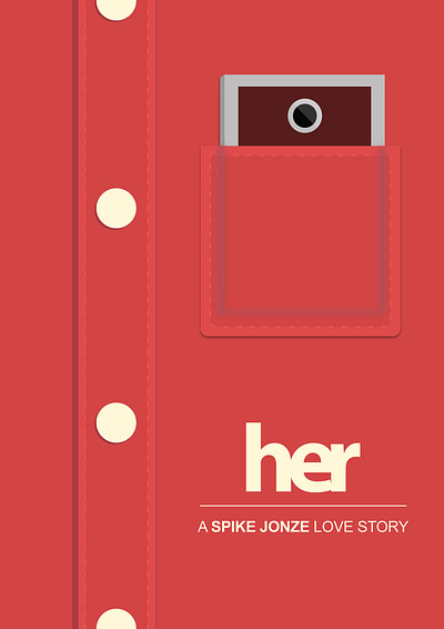 Her, movie from Spike Jonze design illustration movie poster print vector