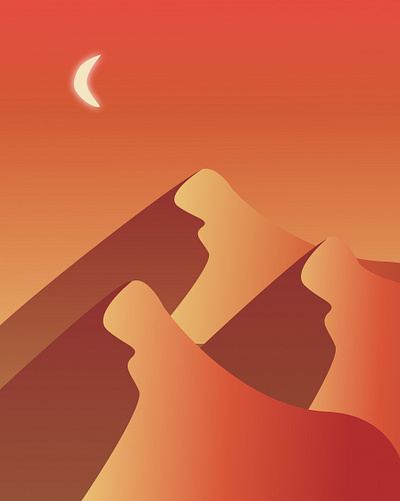 Sahara Nights desert design figma graphic design graphic illustration illustration illustration art sunset vector art