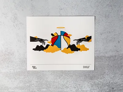 Holy Shot Print basketball graphic illustration illustrator nba poster prinit print design vector