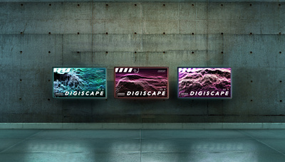 Digiscape Posters colorful cyberpunk digital techno