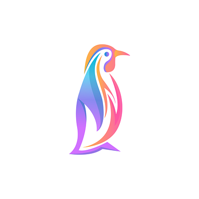 A modern colorful penguin design abstract logo colorful creative modern logo penguin logo