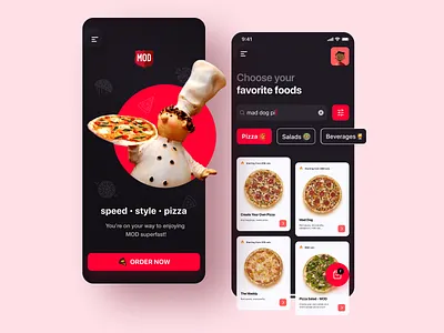 MOD Pizza Ordering App Redesign 🍕 app design food ios mobile pizza product design ui uidesign uiux ux uxdesign visual