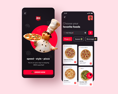 MOD Pizza Ordering App Redesign 🍕 app design food ios mobile pizza product design ui uidesign uiux ux uxdesign visual