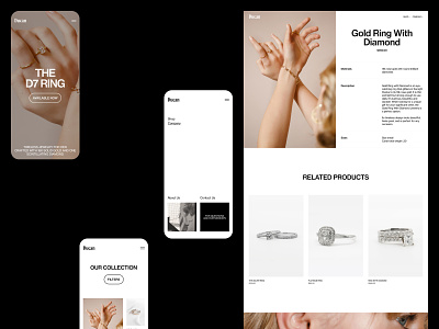 Ducan – Jewelry E-Commerce Website Design beauty black brutal brutalism dark ecommerce helvetica jewel jewelry luxury online projects scandinavian shop store uiinteraction ux web website