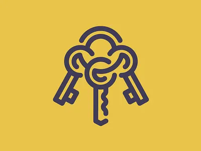 Day 24 - Keys - 100 Icons Daily 100days design icon illustration keychain keys leeayr logo minimal vector