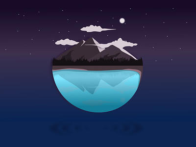 Night Sky Mountain design inkscape mountain night sky stars vector