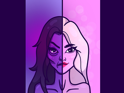 alter ego 🌓 art comix cute perple pink pop procreate
