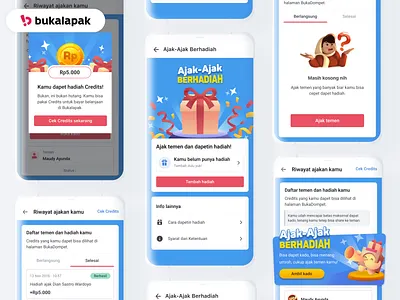 Bukalapak / Ajak - Ajak Berhadiah (Referral) app app concept app design bukalapak clean design dribbble ecommerce ecommerce app ecommerce design indonesia jakarta landing product design ui ux