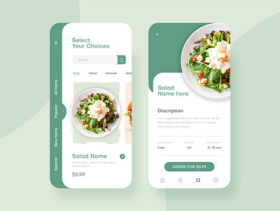 Food Delivery - Mobile App UI app app design booking app clean clean design delivery app food food and drink food app food delivery app food delivery service mobile mobile app mobile app design mobile ui online food order order ui ui design uidesign