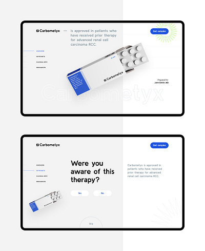 Carbometyx — Pills Landing Page Concept design flat minimal typography ui ux web website