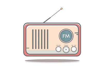 FM Radio adobe xd beginner creative design creativity design design art dribbble flat illustration flatdesign illustration redesign vector
