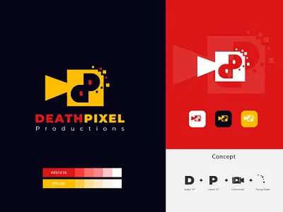 Death Pixel Productions - Filmy Logo- Modern Logo adobe illustrator branding concept design creative creative logo design elegant film industry logo film industry logo film logo graphicdesign logo logo design logo design branding logo maker logo mark logodesign logotype modern logo movie logo
