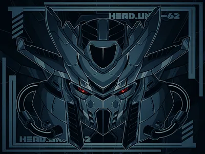 Robot Head design illistration mecha merch robot tshirtdesign vector