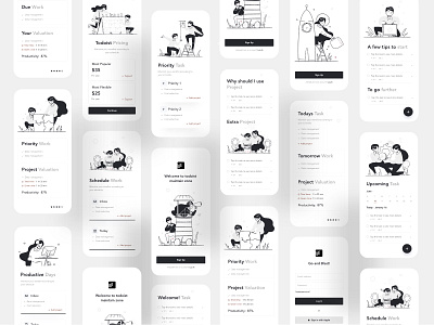 Todoist Application Redesign business color design illustration illustrations ios mobile mobile app mobile app design projectmanagement taskmanagement todoist todolist typography ui ux web webdesign website website design