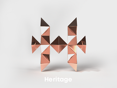 H for Heritage 3d 3dart awblak branding flyonacloud letter design logo logodesign mark sredkova