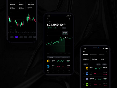 Crypto Wallet App android app bitcoin branding crypto cryptocurrency dailyui dark design ethereum exchange iphone mobile product design ripple trade ui ux wallet web design