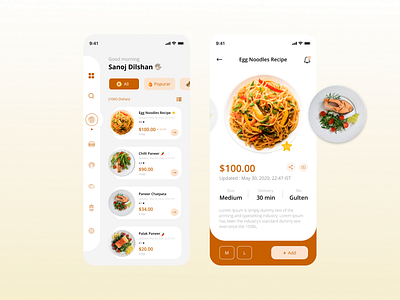 Food Delivery - Mobile App UI Design app design app ui clean creative delivery delivery app design food and beverage food and drink food app interface design interface designer minimalist sri lanka ui ui design ui designer user interface design