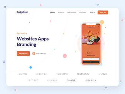 App Landing Page Hero screen 2020 trending branding clean landing page minimalistic product page simple trending trending design trending ui ui visual design web website