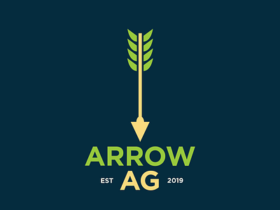 Arrow AG Concept Identity arrow blue branding corn farm farming green icon identity illustration logo plant typography