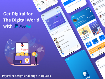 Paypal re-design challenge app challenge degital payment design minimal money payments paypal receipt receive redesign send ui uplabs ux